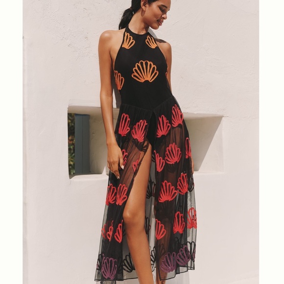 Celandine Other - Celandine Embroidered Bodysuit Maxi Dress